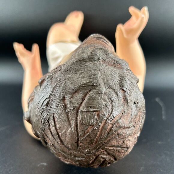 VTG Baby Jesus Nativity Chalk Ware Glass Eyes Real Eyelashes 14"L x 5.5"H x 7"W - Picture 14 of 14